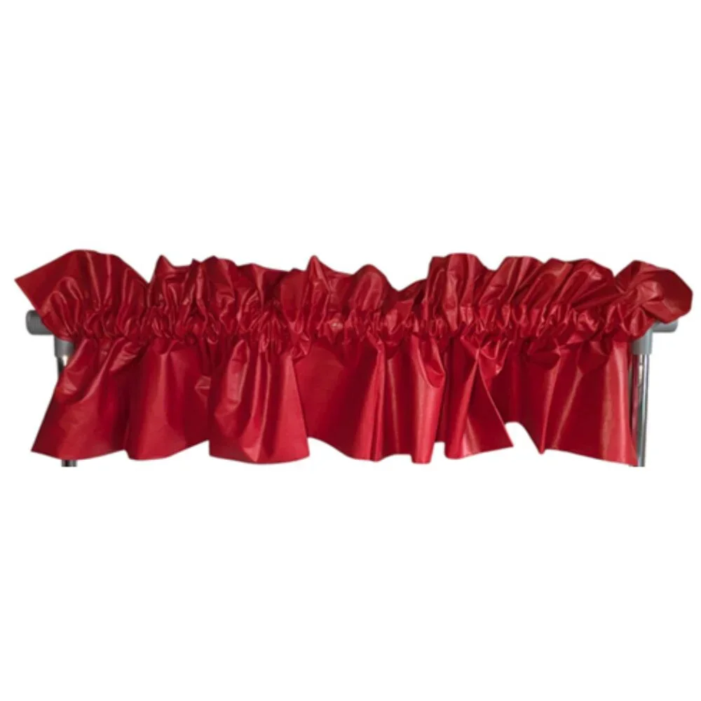 Vintage Shiny Sheen Solid Puff Balloon Valance Drape Drapery Window Curtain 80